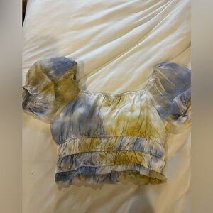 Blue Blush cropped top